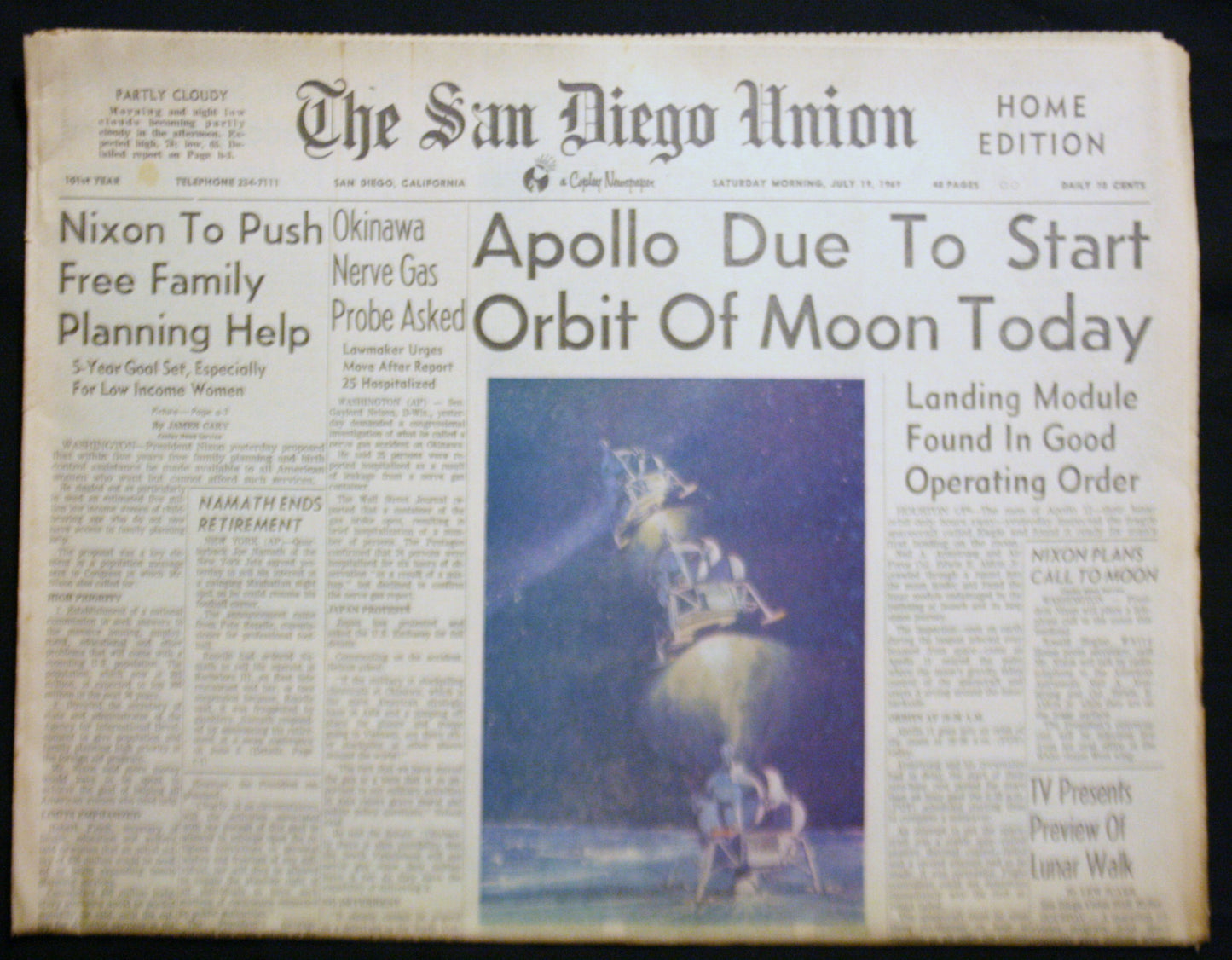 07 19 1969 NEWS San Diego Union -Apollo - Nixon