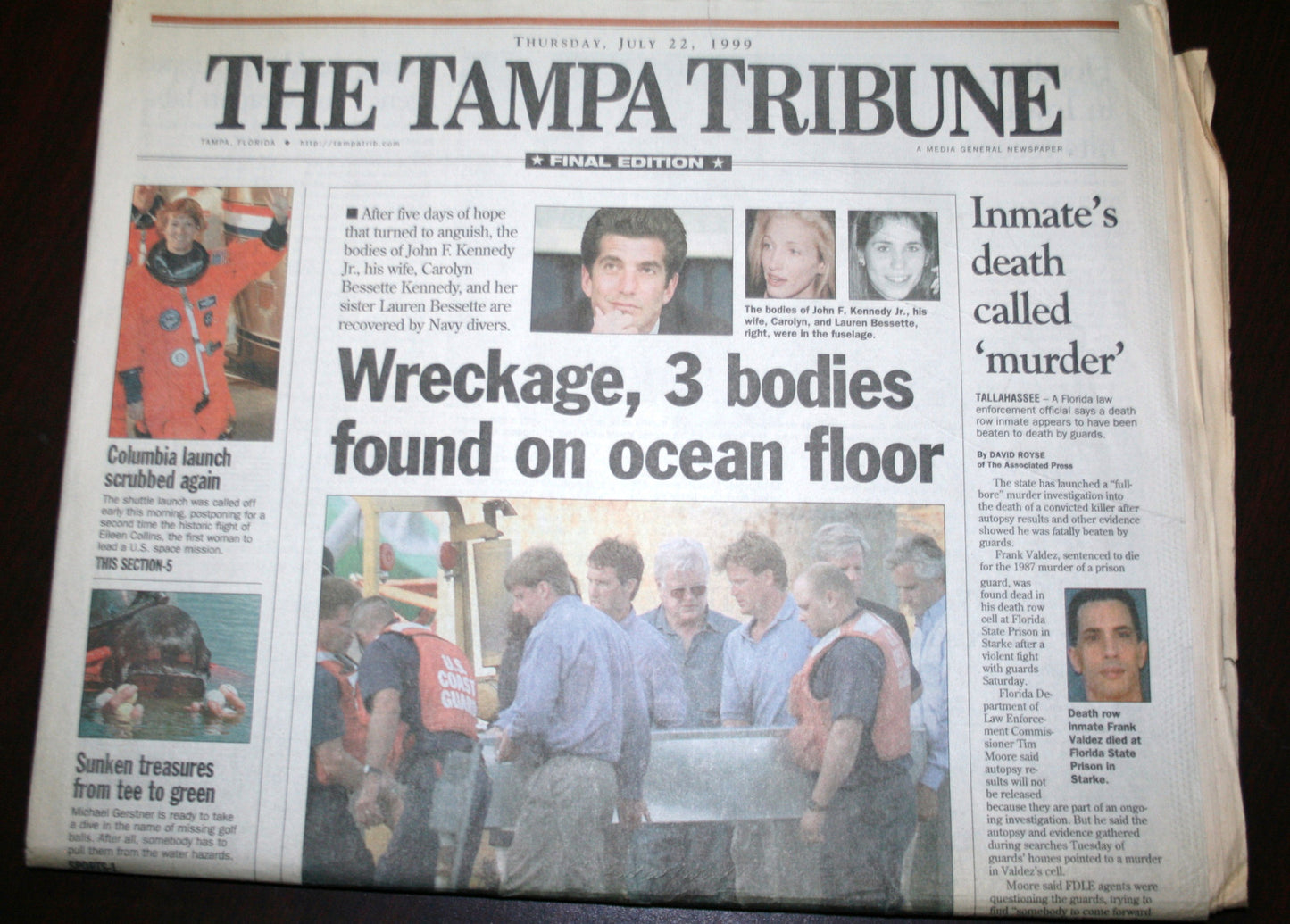 07 22 1999 NEWS JFK Jr Wreckage