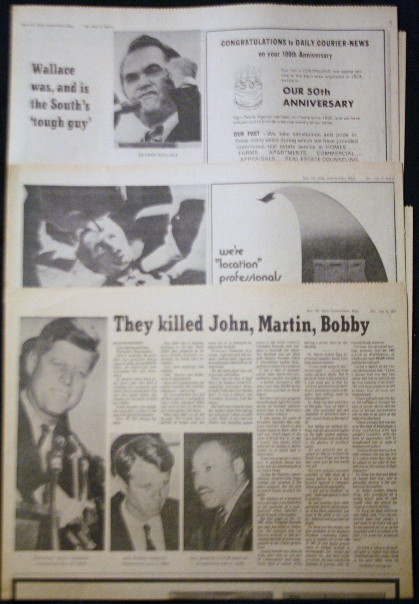 07 27 1973 MLK JFK and RFK George Wallace