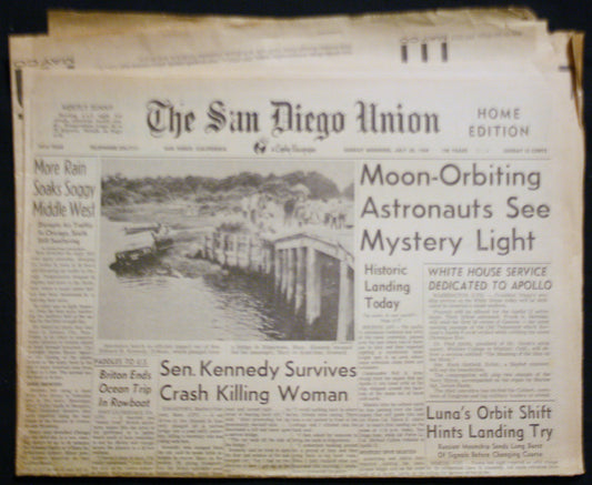 07 28 1969 NEWS Moon Orbiting Ted Kennedy