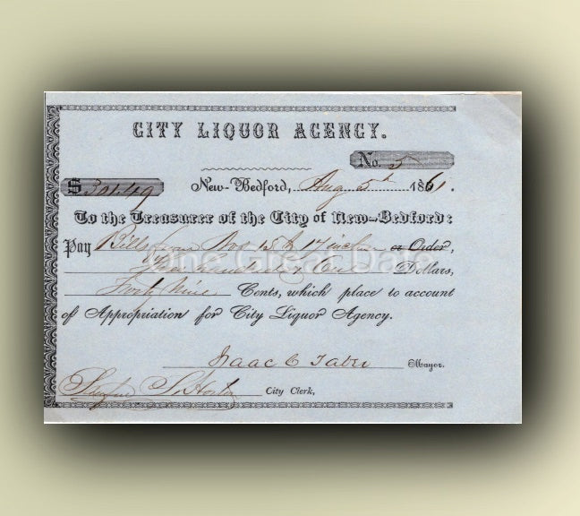 08 05 1861 Mayor Taber - City Liquor Agency