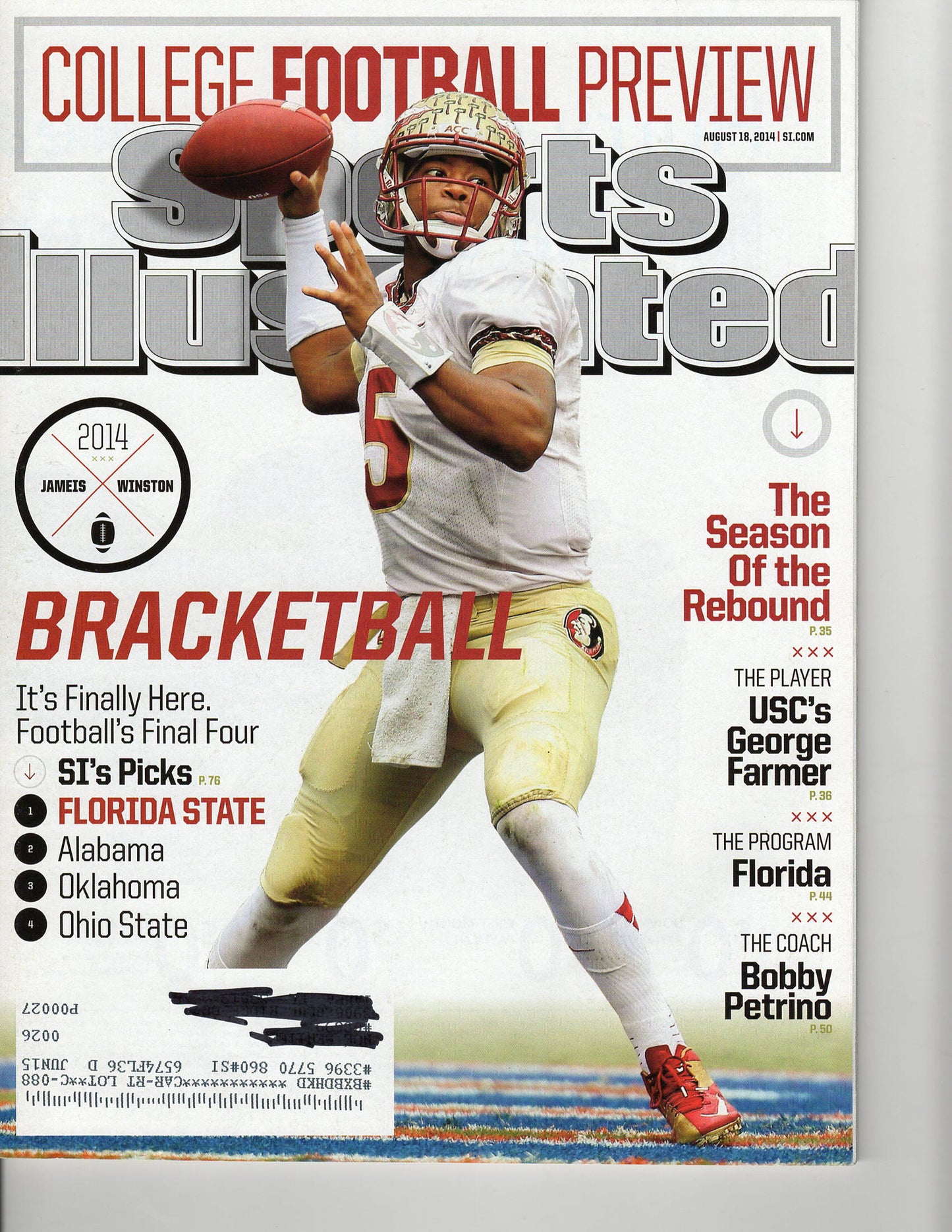 08 18 2014 Sports Illustrated Jameis Winston