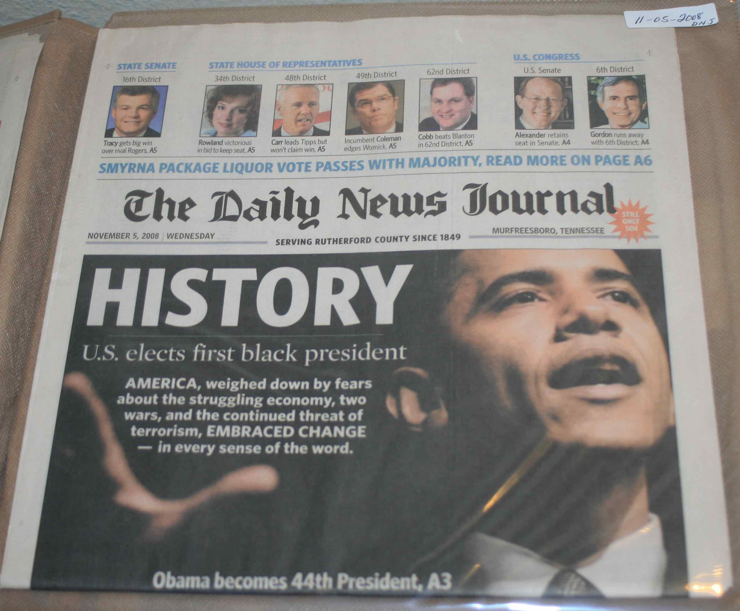 11 05 2008 Obama Daily News Journal