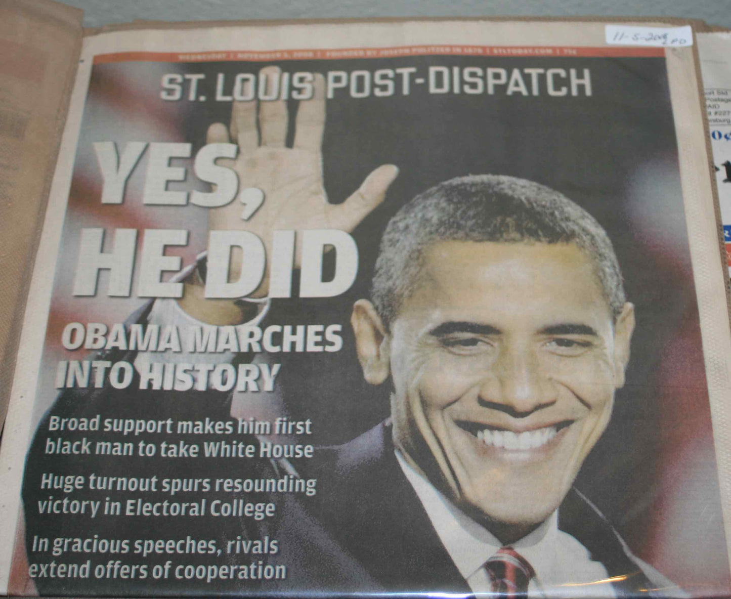 11 05 2008 Obama  St Louis Post Dispatch