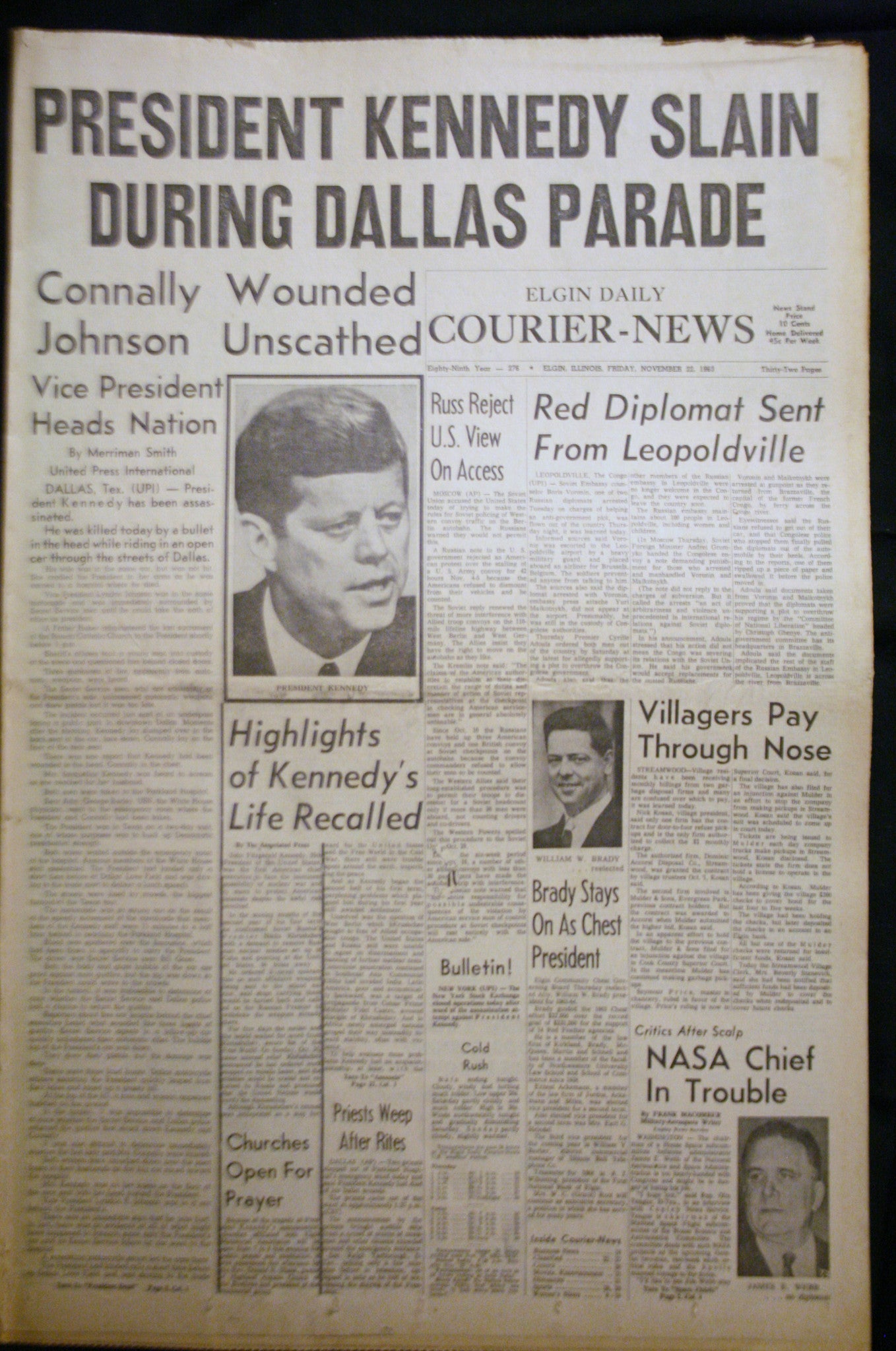 11 23 1963 NEWS John F Kennedy Slain