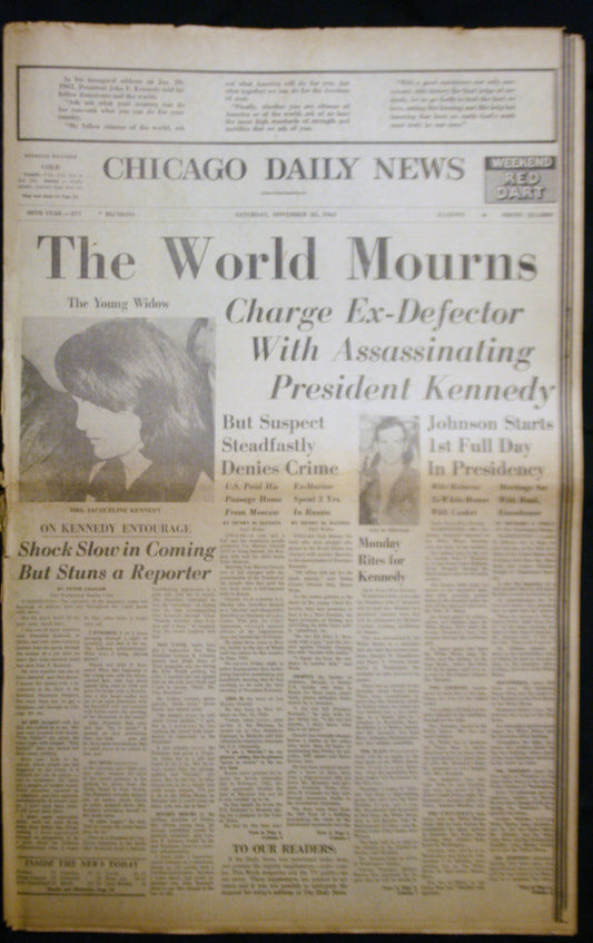 11 23 1963 NEWS John F Kennedy