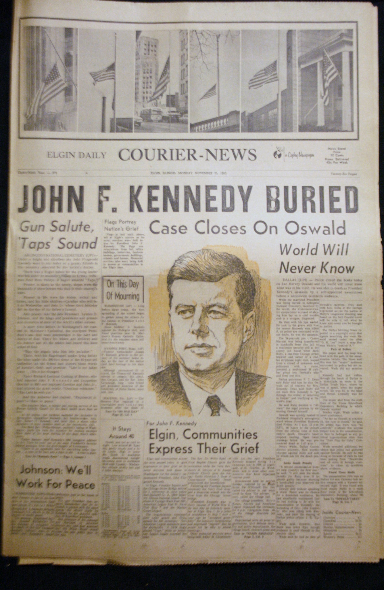 11 25 1963 NEWS John F Kennedy Buried