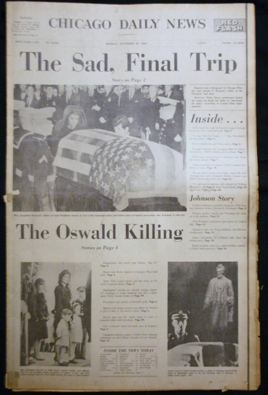 11 25 1963 NEWS John F Kennedy Final Trip  Oswald