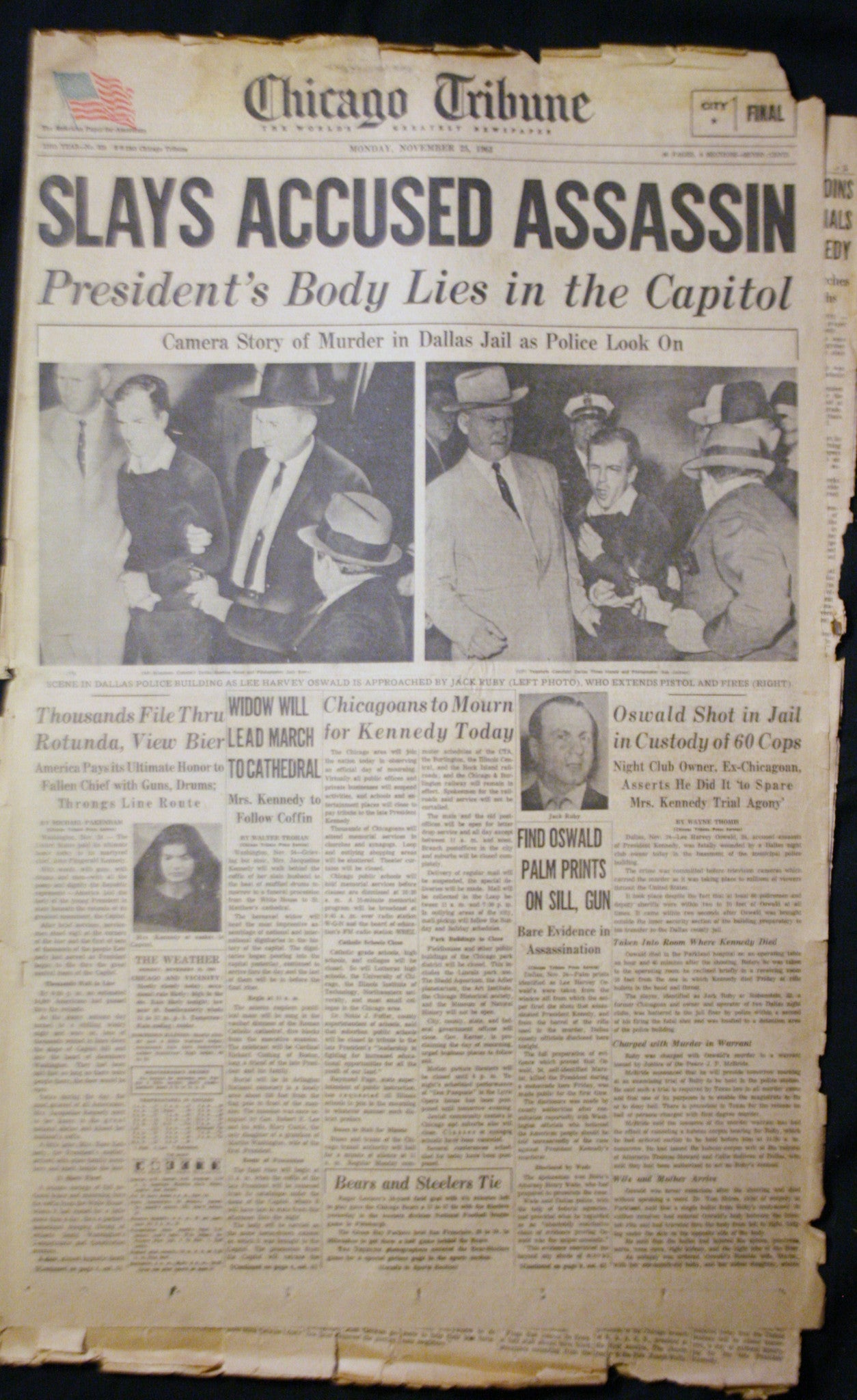 11 25 1963 NEWS John F Kennedy- Lee Harvey Oswald - Jack Ruby