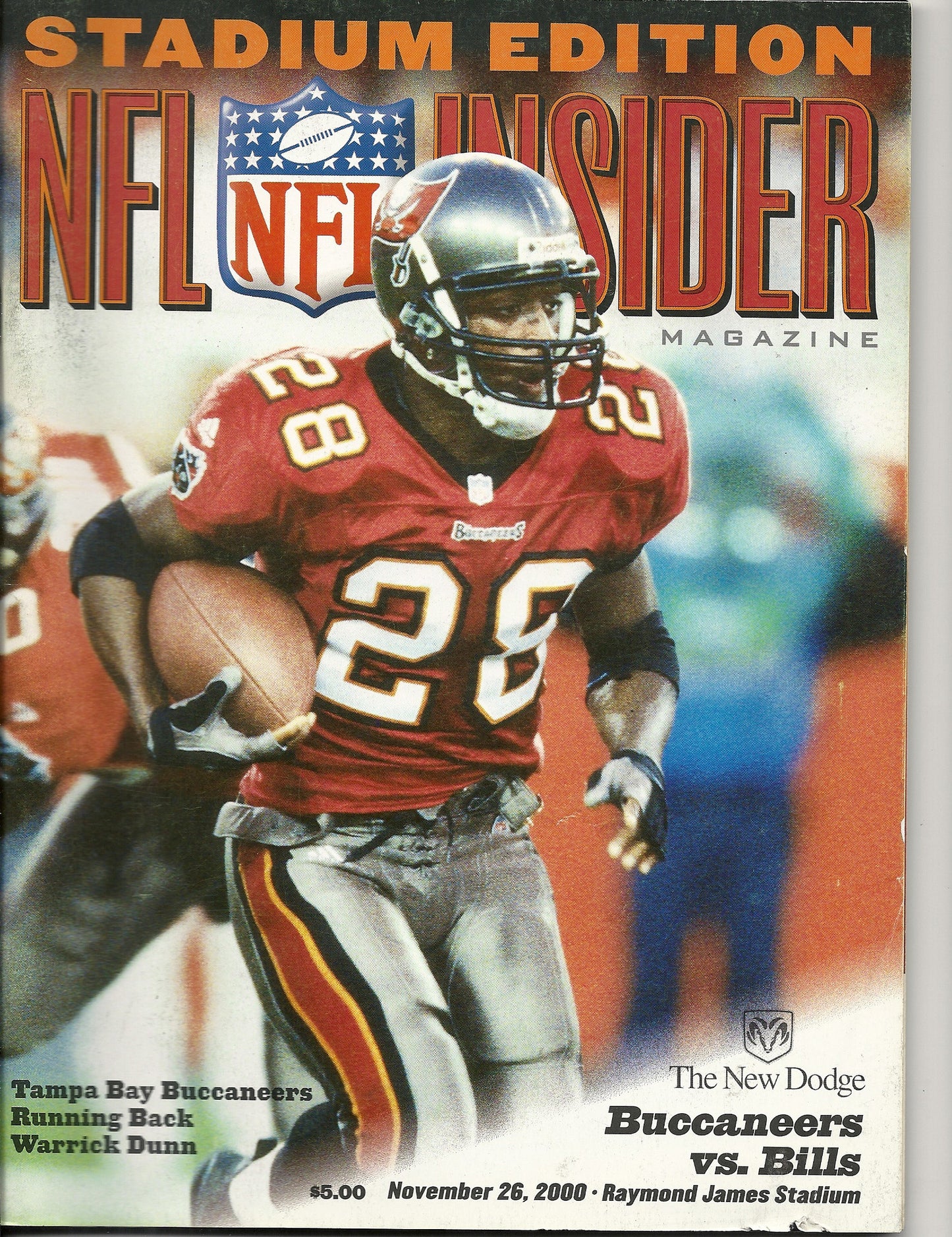 11 26 2000 NFL Insider Warrick Dunn Stadium Edition