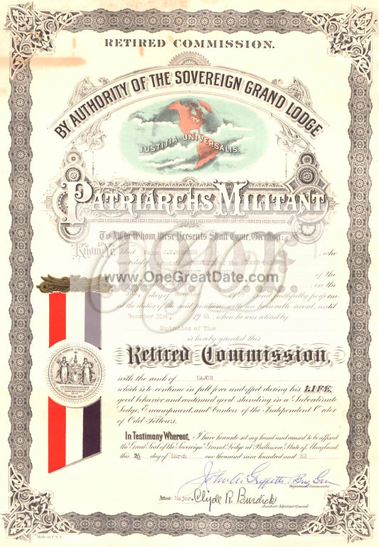 12 31 1961 Odd Fellows Major