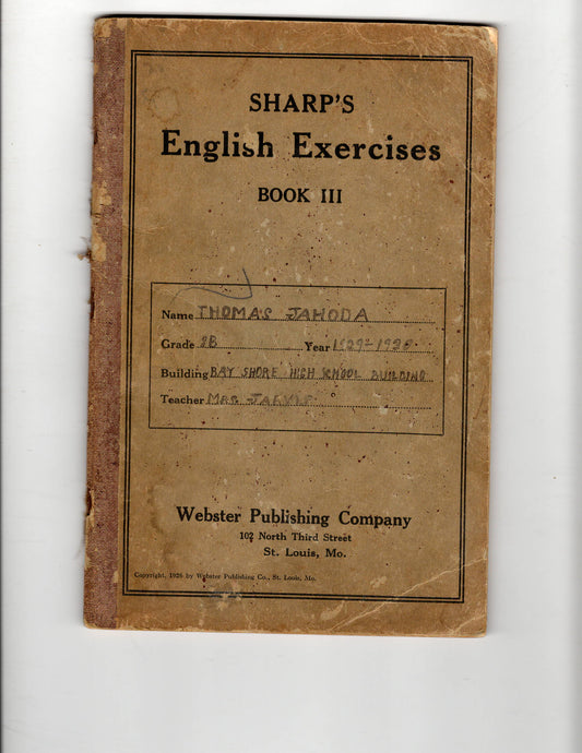 1929 Sharp's English Exercises book III