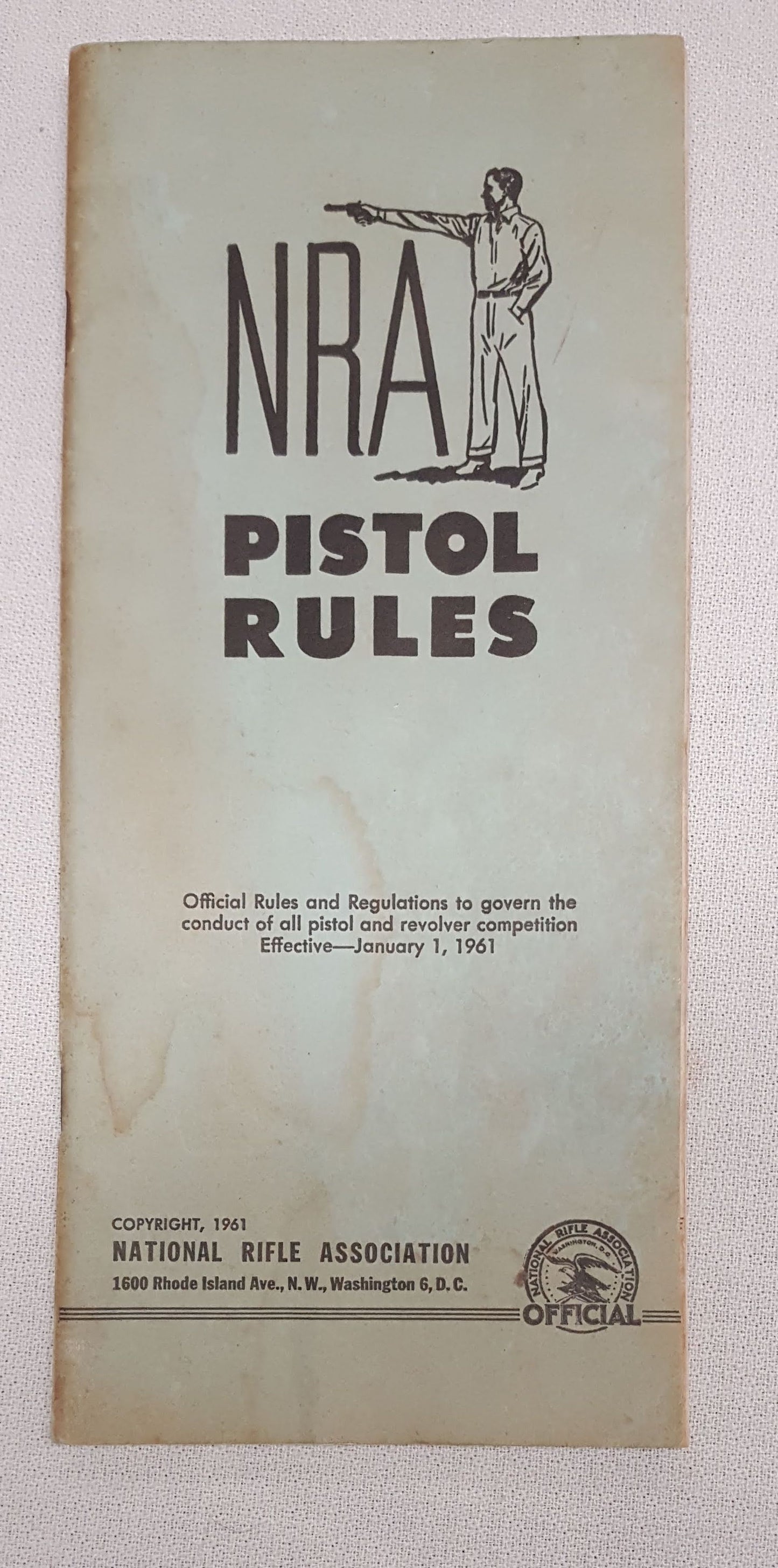 01 01 1961 NRA Pistol Rules SM002