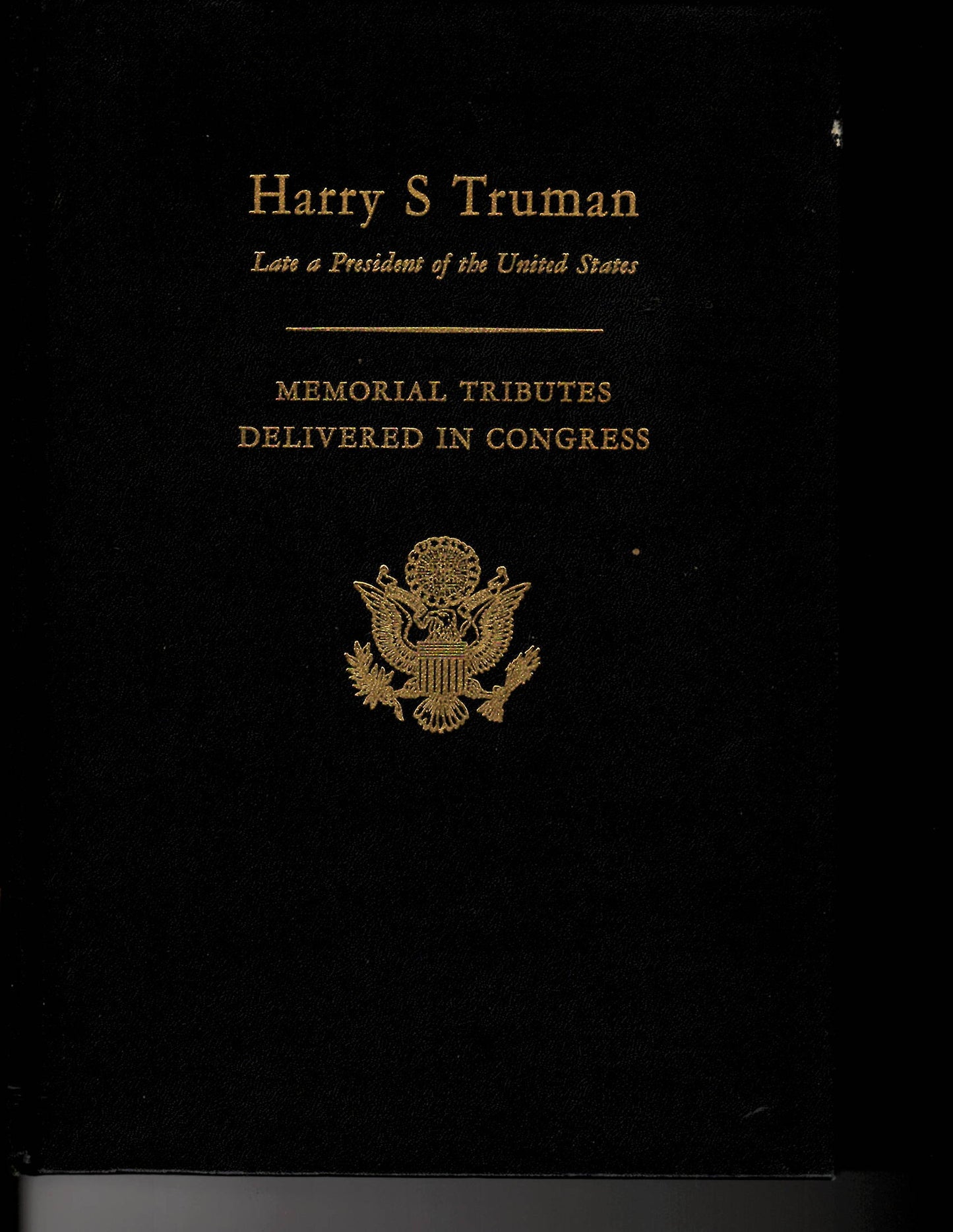 12 05 1973 Harold S. Truman Memorial Tributes and signed letter