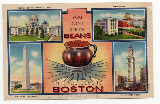 07 25 1937 First Church of Christ, State House, Bunker Hill Monument, US Customs PC5-14