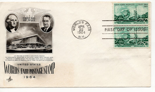 04 22 1964 FDC World's Fair NY U.S. Pavilion