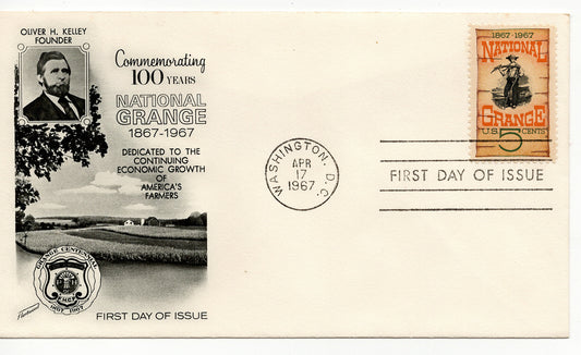 FDC 04 17 1967 100 Years National Grange