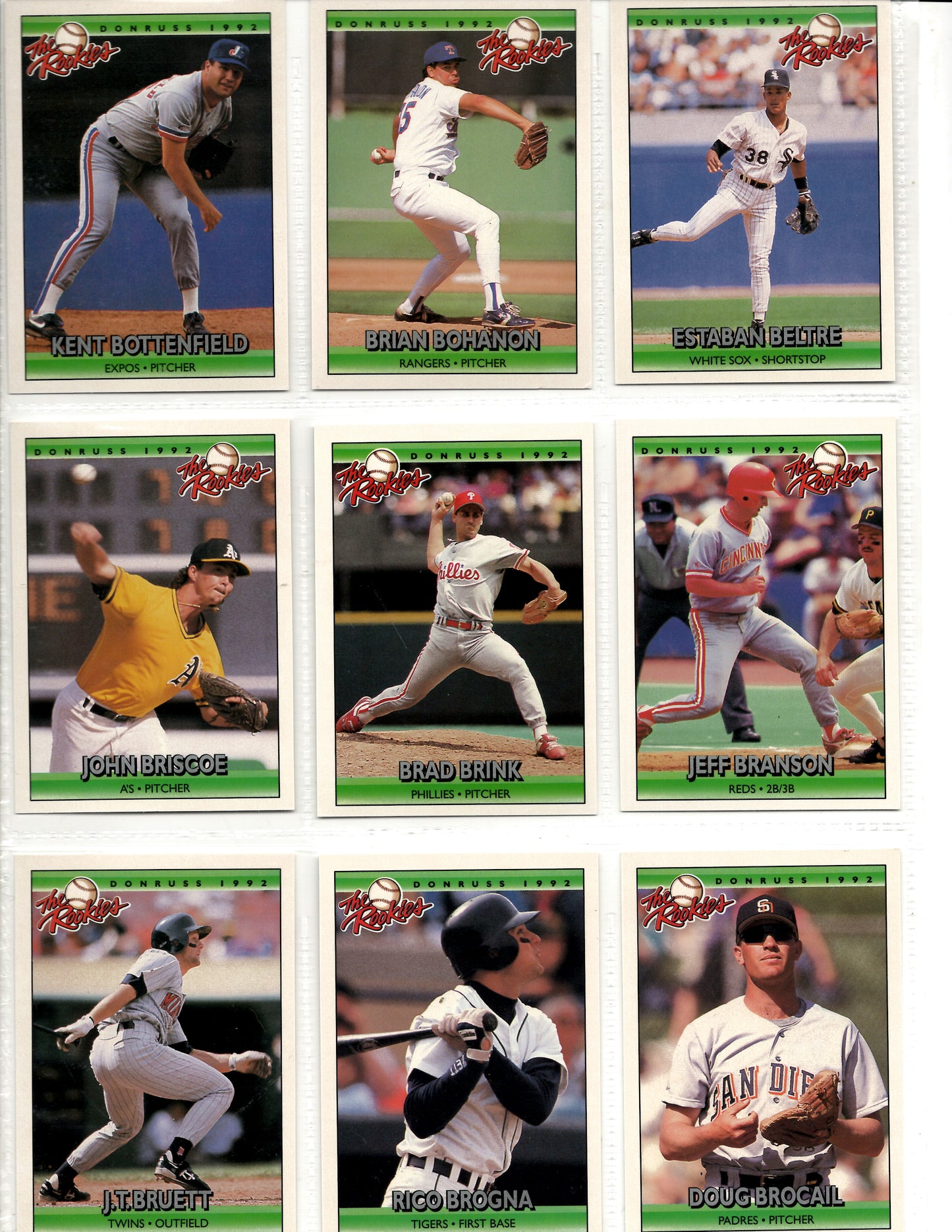 1992 Donruss Rookies Baseball Cards Pick One