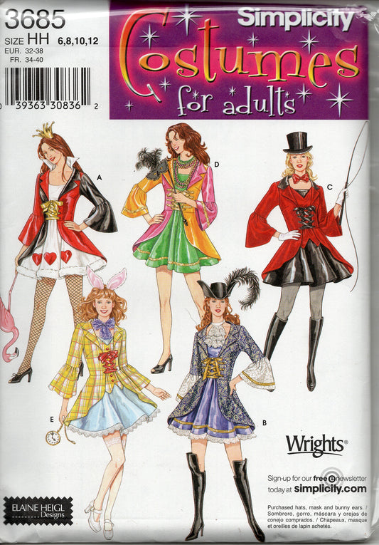 SIMPLICITY Pattern #3685 Sz HH 6 8 10 12