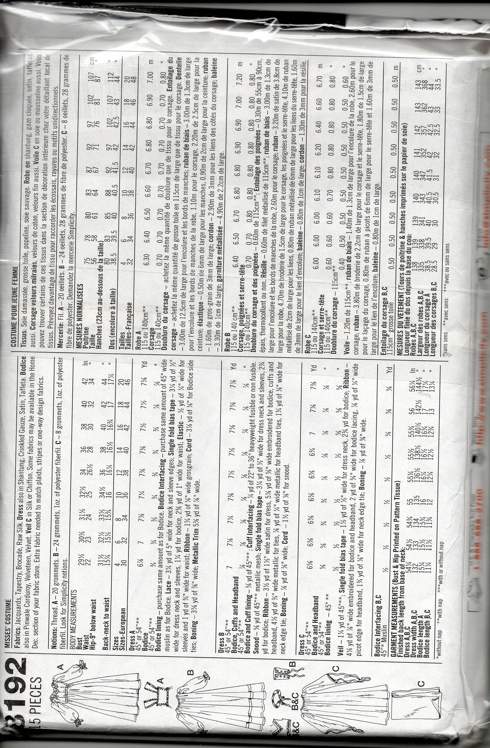 Simplicity Patterns Historical Simplicity Pattern #8192 Size U 16 18 20 – Ersula's History Shop