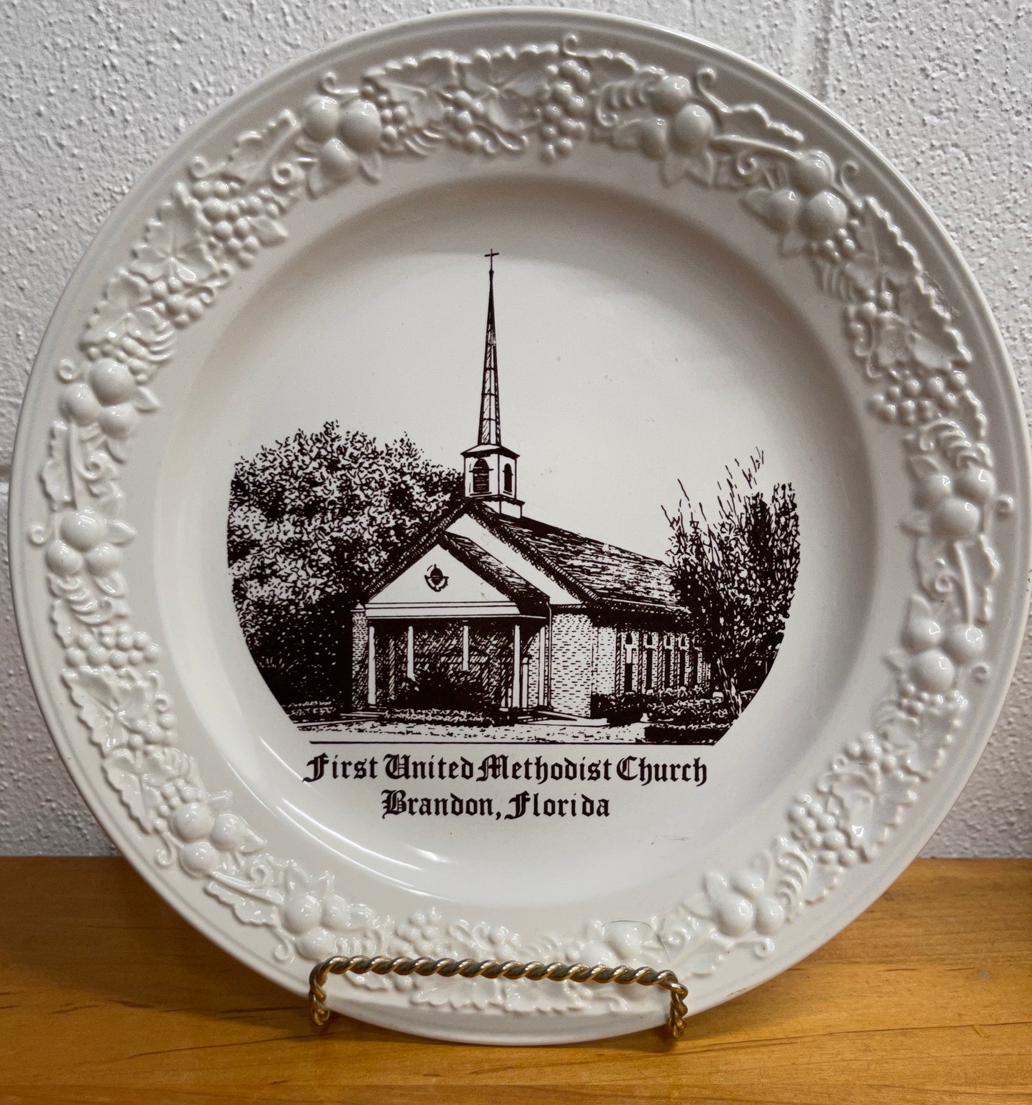 Church Plate - First United Methodist  - Brandon Florida 1875