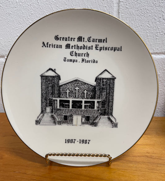 Church Plate - Greater Mt. Carmel A.M.E. Tampa FL - 1913 (P023)