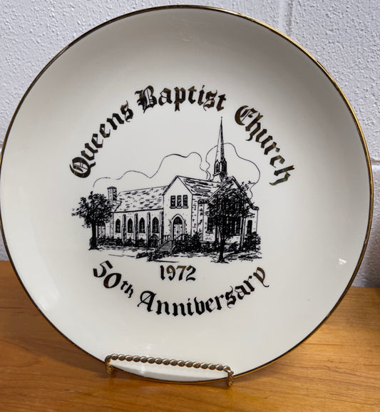 Church Plate - Queens Baptist Church 50th Anniversary  1972 (P029)