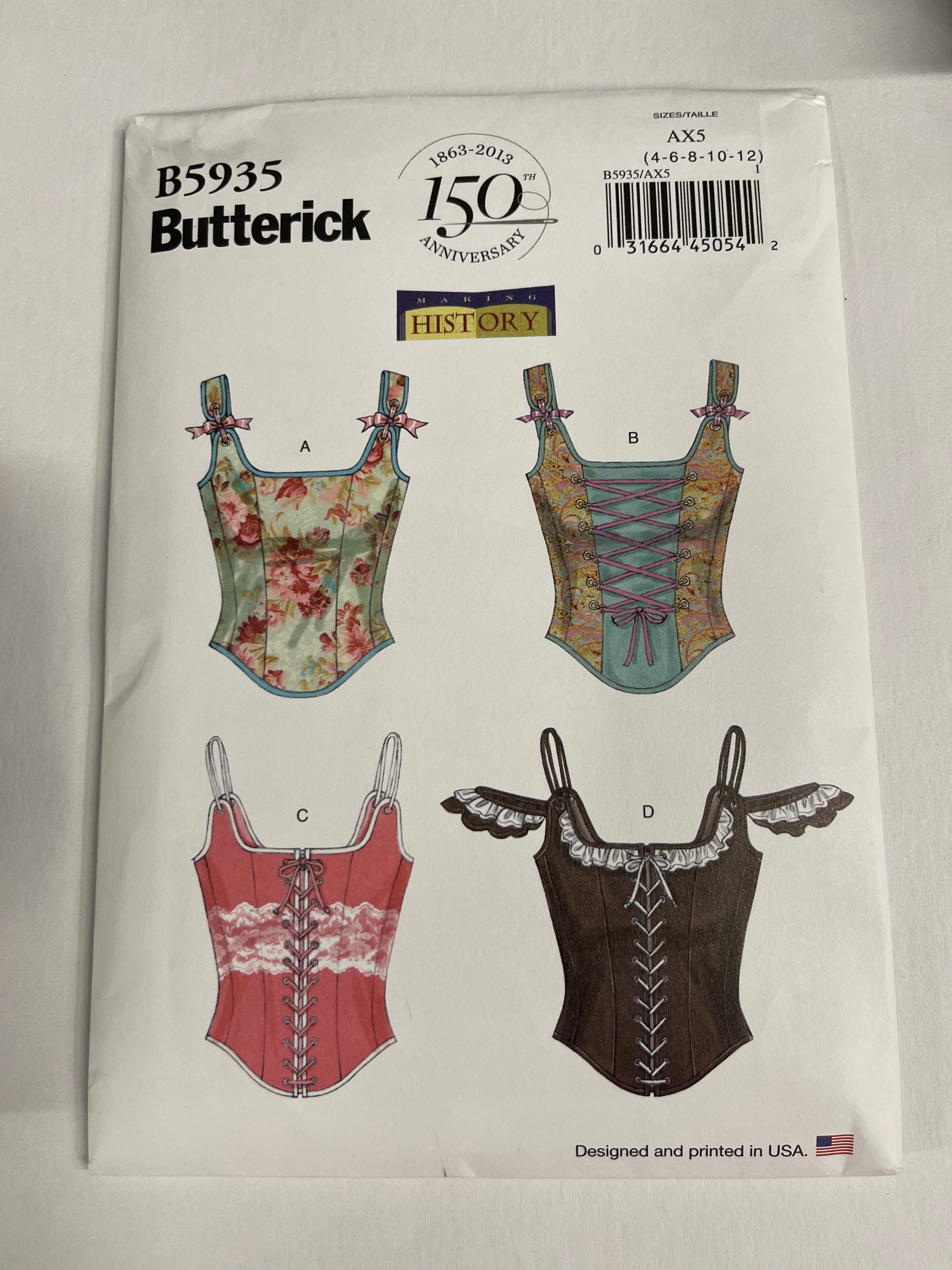 Butterick Pattern #B5935 – Ersula's History Shop