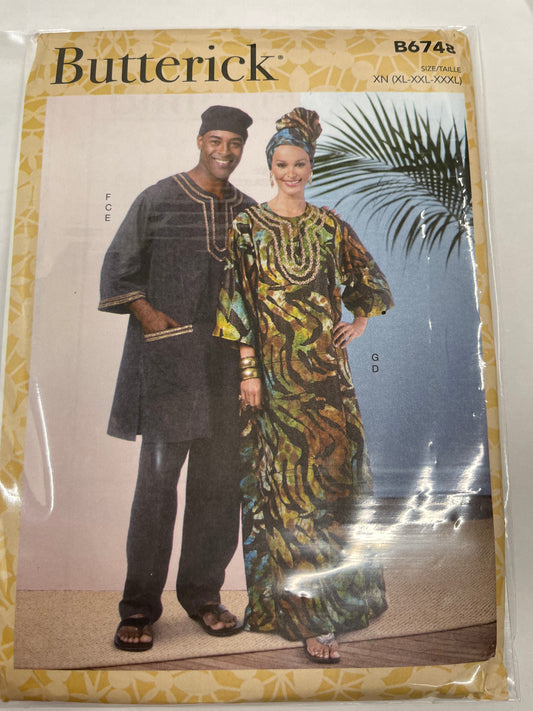 Butterick Pattern #B6748 Sz XM (s-m-l)