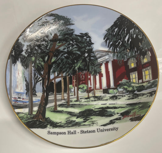 Stetson University 7 inch Plate - 1 - Sampson Hall (P036)
