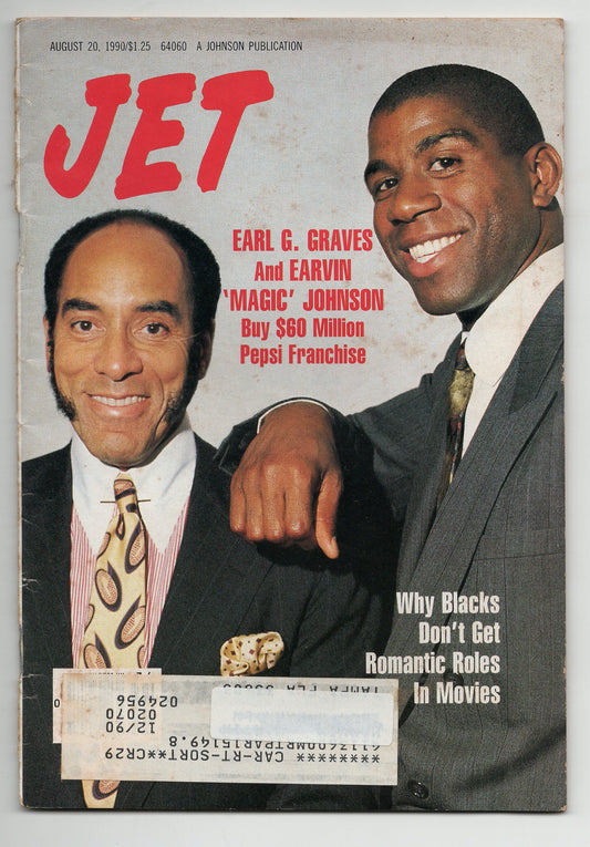 08 20 1990 Jet Magazine Earl Graves  Earvin Magic Johnson
