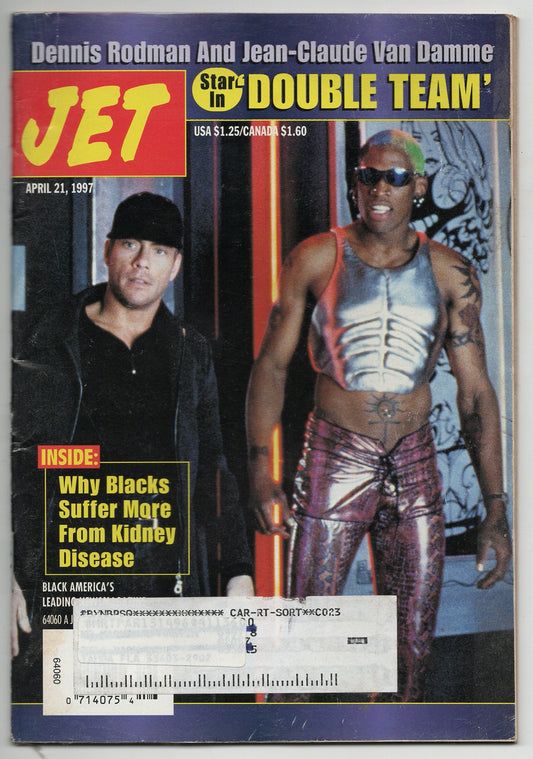 04 21 1997 Jet Magazine Dennis Rodman and Jean-Claude Van Damme